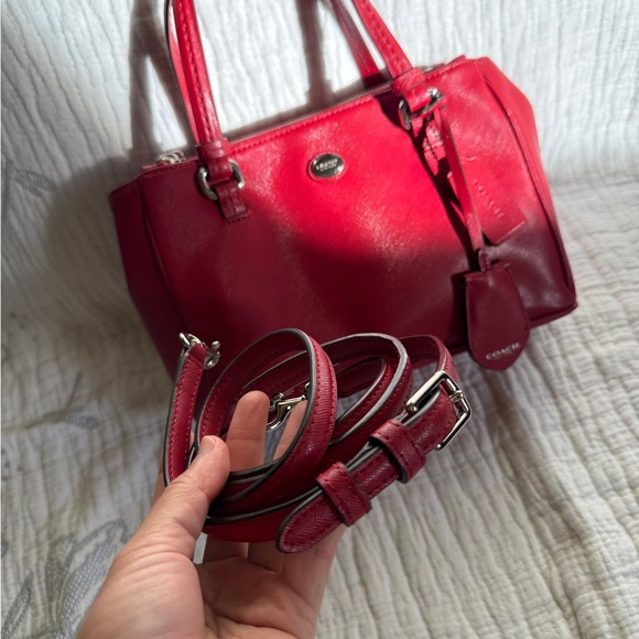 Coach Red Leather Mini Satchel – Classic Design - Picture 7 of 16